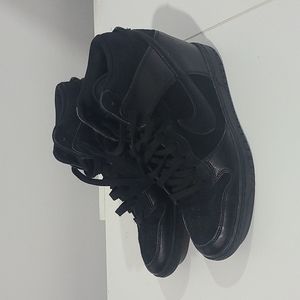 Nike Dunk Sky Hi Hidden Wedge Heel (528899-004) Triple Black High Womens Size 8